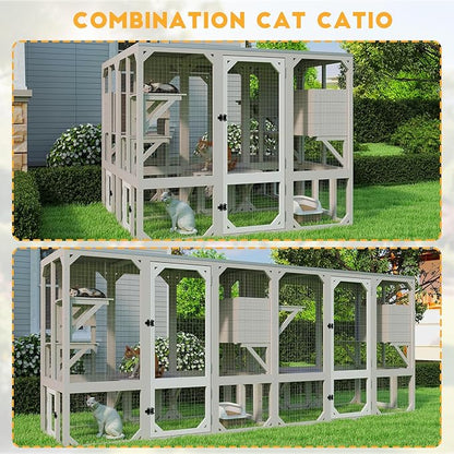 Ketive Catio Outdoor Cat Enclosure, Wooden Cat Catio, Large Weatherproof Cats - Image 7