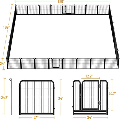 Yaheetech Dog Playpen Outdoor, 24 inch 32 Panels Dog Pen Indoor Heavy Duty - Image 6