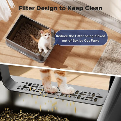 FURTIME 2 Pack Stainless Steel Cat Litter Box - Image 7