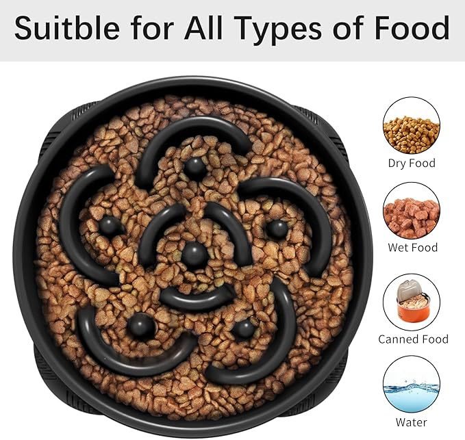 MateeyLife Large Slow Feeder Dog Bowls, Anti-Choking Puzzle Dog Food Bowls - Image 6