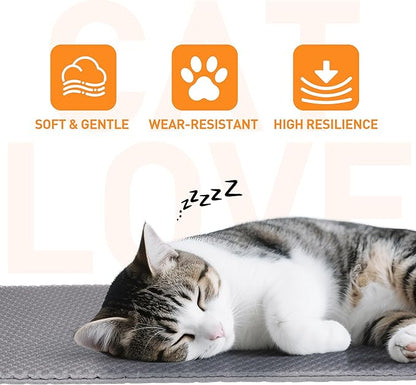 Large Cat Litter Mat for Litter Box, Non-Slip Water Proof Kitty Litter Pad - Image 9