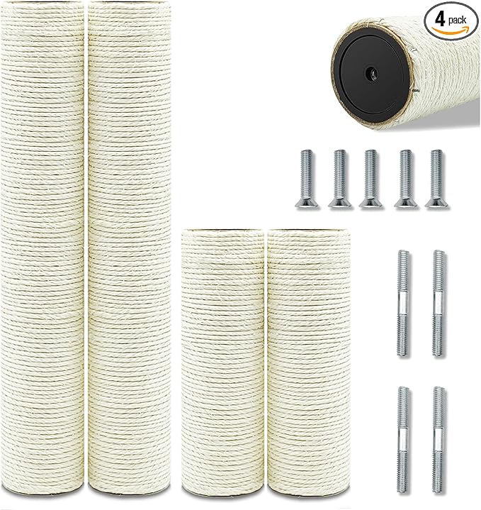 Cat Scratching Post Replacement Pole, Natural Sisal Cat Tree Replacement Parts by SIYIPURR