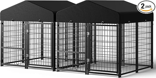 2PCS Dog Kennel Outdoor, Outside Dog Kennel by Guiferland