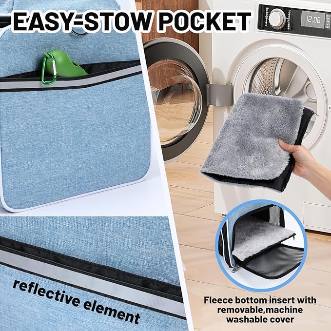 Cat Carrier Top-Expandable 18x11x11, United Delta American Airline Approved Dog - Image 7