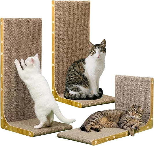 SMARTBEAN 3-Pack Cardboard Cat Scratcher by SMARTBEAN