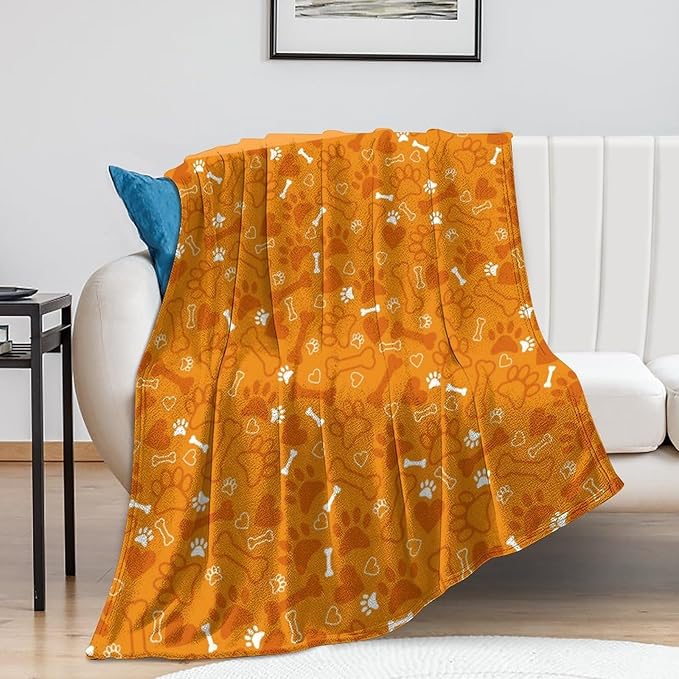 Personalized Paw Print Dog Blanket - Image 5