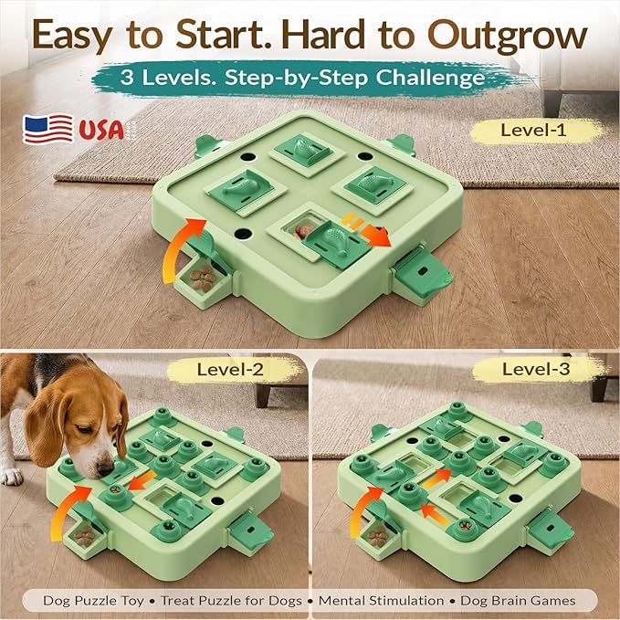 KADTC Dog Chess Puzzle Toy, Large Size, 3 Levels of Step-by-Step Challenge - Image 2