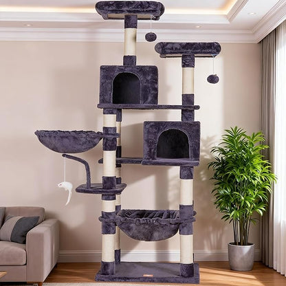 Heybly Cat Tree, 70 inches Tall Cat Tower condo - Image 2