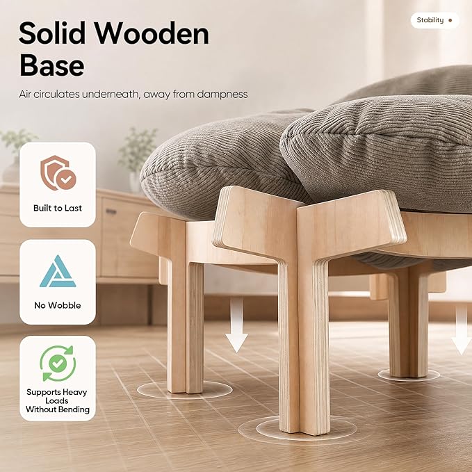 JUNSPOW Elevated Cat Bed for Indoor & Outdoor Cats, Removable Soft Cushion - Image 5