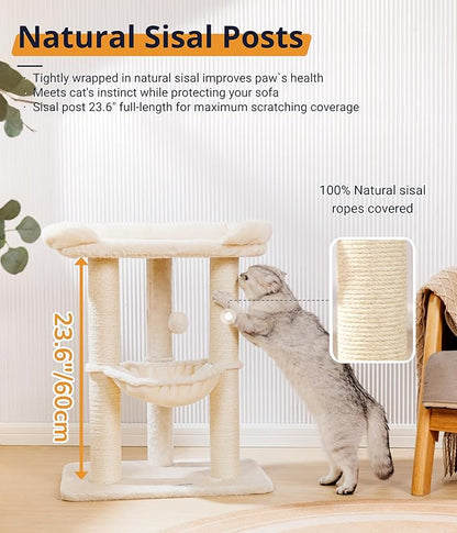 Happi N Pets 28" Cat Tree, Large Bed - Image 7
