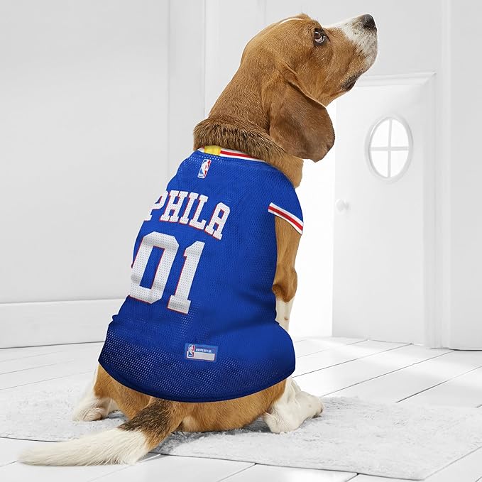 Pets First NBA PHILADELPHIA 76ERS DOG Jersey, Medium - Image 6