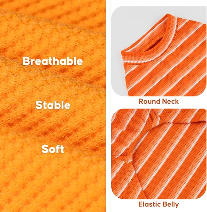 KYEESE 2Pack Waffle Dog Shirts, Lightweight Sleeveless Dog T Shirts - Image 5