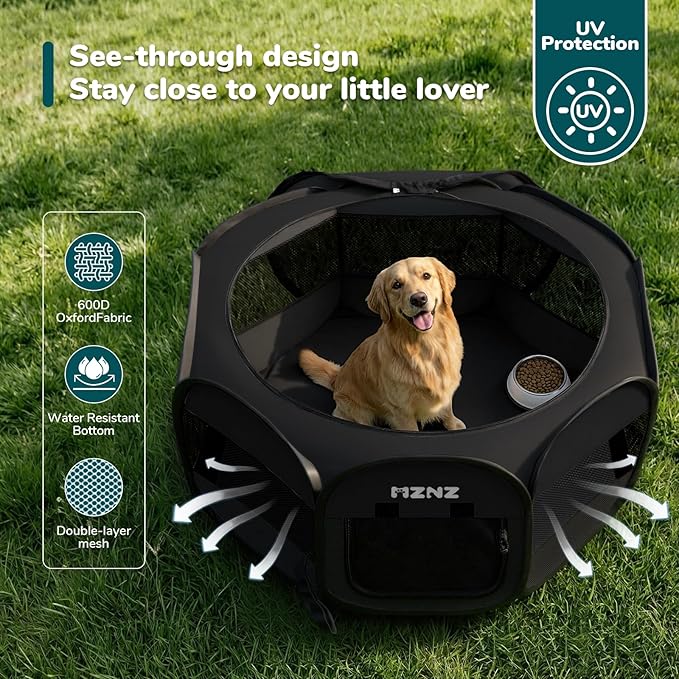 Dog Playpen, Portable Puppy Pet Crate Indoors - Image 6
