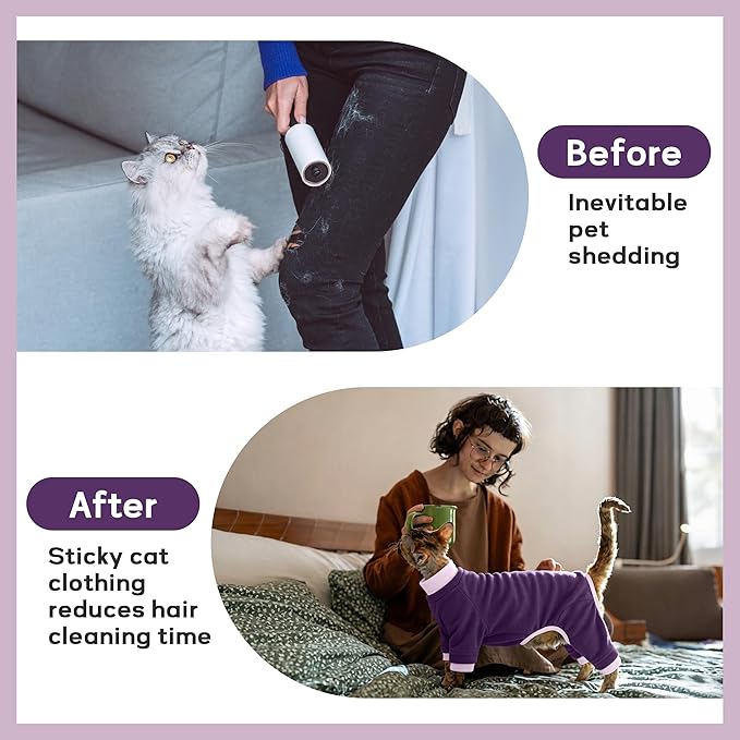 PUMYPOREITY Cat Hair Sticky Shirt – Breathable & Lightweight, Prevents Licking - Image 3