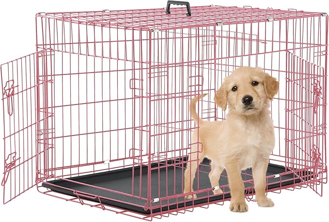 24 Inch Dog Crates for Small Dogs 20LB, Collapsible Dog Cage by TFFnew