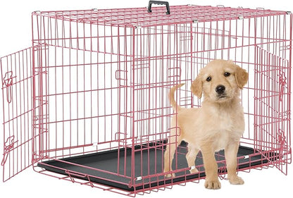 24 Inch Dog Crates for Small Dogs 20LB, Collapsible Dog Cage by TFFnew