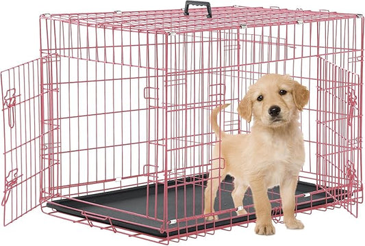 24 Inch Dog Crates for Small Dogs 20LB, Collapsible Dog Cage by TFFnew