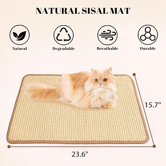 CHEERPALS Sisal Cat Scratcher Mat - Image 2
