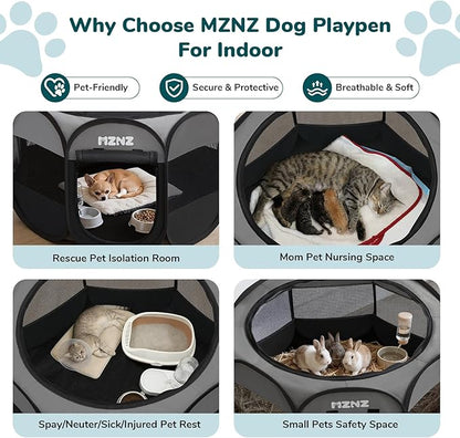 Dog Cat Playpen, Portable Small Animal Playpen Crate Indoor - Image 4