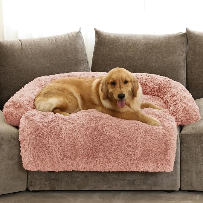 GGIB Calming Dog Bed Fluffy Plush Dog Mat by GGIB