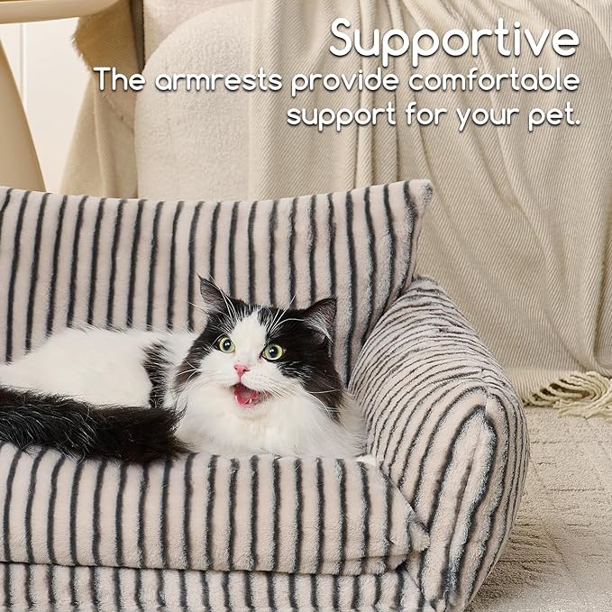 Hollypet Cat Bed Fluffy Plush Multifunctional Double-Layer Machine Washable - Image 4