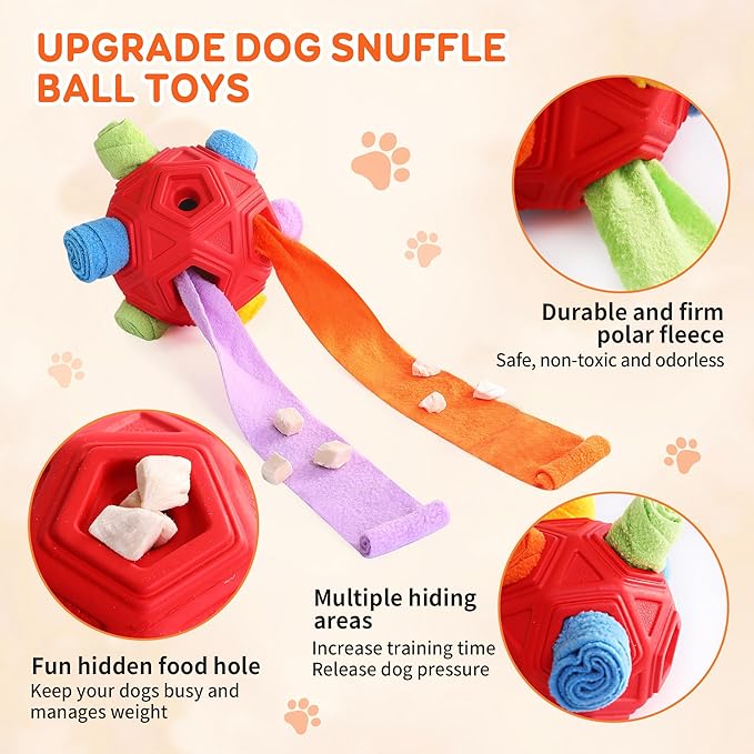 Dog Snuffle Ball Toy, Interactive Dog Puzzle Ball, Encourage Natural Foraging - Image 2