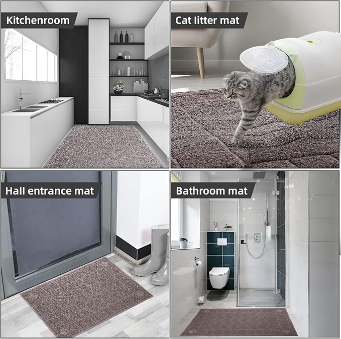 Cat Litter Mat, Litter Trapping Mat Soft on Kitty Paws, Waterproof, Easy Clean - Image 7