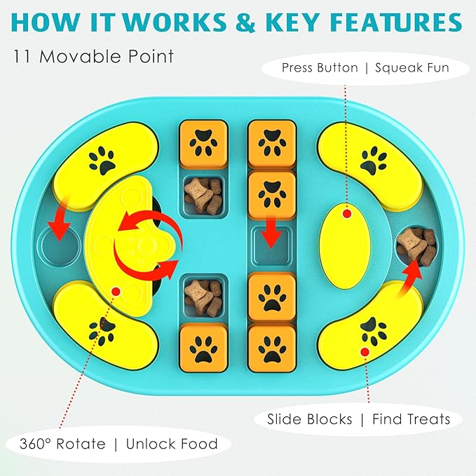 Dog Puzzle Toy, Interactive Treat Puzzle - Image 5