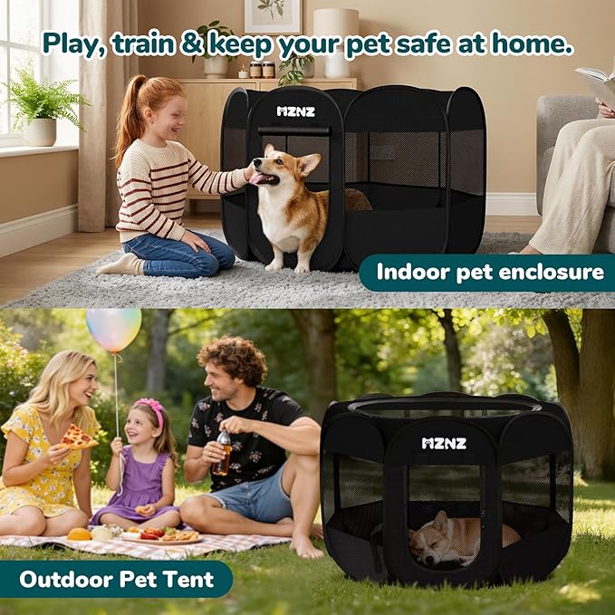Dog Cat Playpen, Portable Puppy Pet Crate Indoors - Image 5
