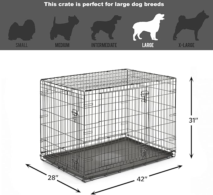 Midwest Homes for Pets 42-Inch New World Crate for Large Breeds, 71-90 lbs - Image 7