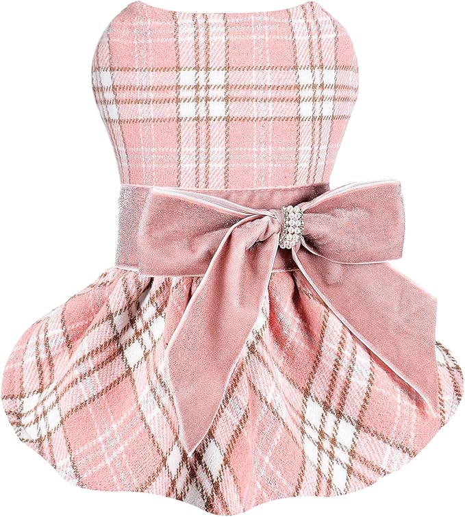 Dog Dress for Small Dogs, Winter Cute Warm Fleece Dog Sweater Dresses for Small by Sebaoyu