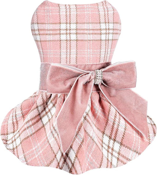 Dog Dress for Small Dogs, Winter Cute Warm Fleece Dog Sweater Dresses for Small by Sebaoyu