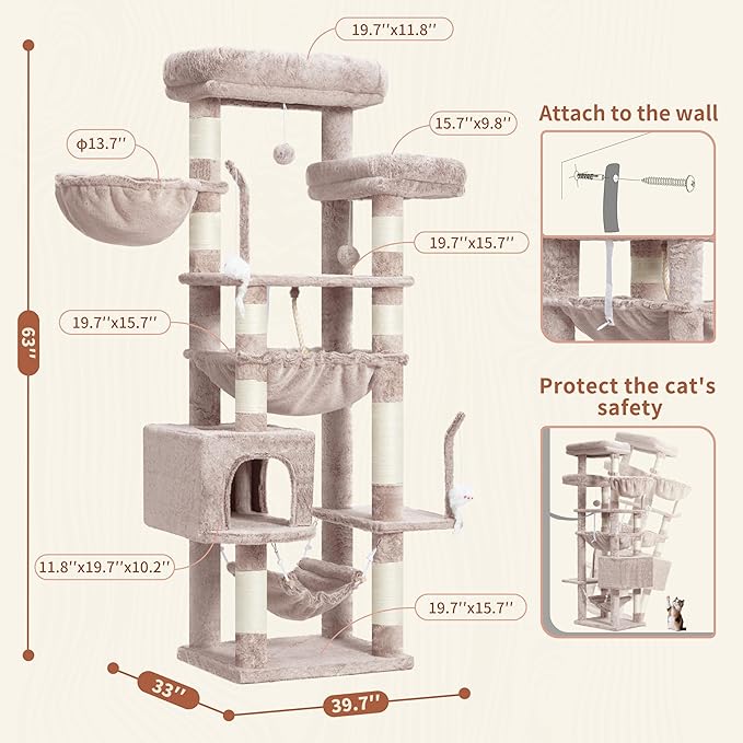 Gitelsnour Cat Tree, Cat Tower for Large Cats - Image 6