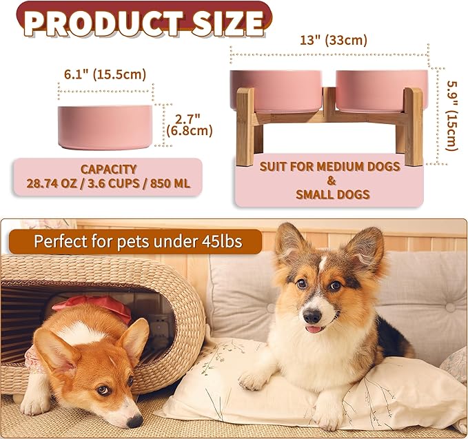 Elevated Ceramic Dog Bowl Set - Image 2