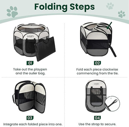 Love's cabin Pet Puppy Dog Playpen, Large Dog Tent Crates Cage Indoor/Outdoor - Image 8