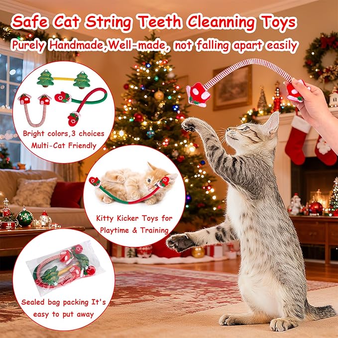 Retro Shaw Cat Chew Ropes 3PCS, Kitten Teething Toys - Image 5