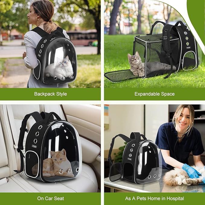 Limited Stock Lekereise Cat Backpack Carrier, Expandable Large Space Cat Bubble - Image 6