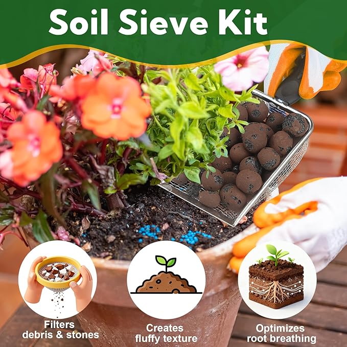 4-Pack Stainless Steel Soil Sifter Set - Image 7