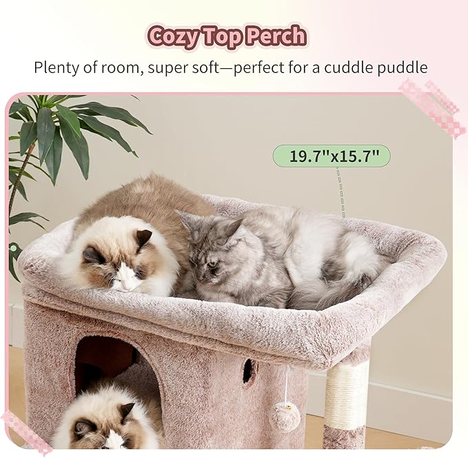 Heybly Cat Tree, 26.3-inch Cat Tower - Image 9