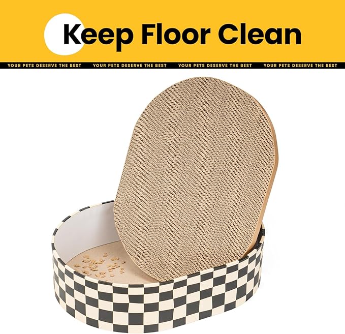 Conlun Cat Scratcher Box with 4 Cat Scratching Board Reversible Scratch Pad - Image 5