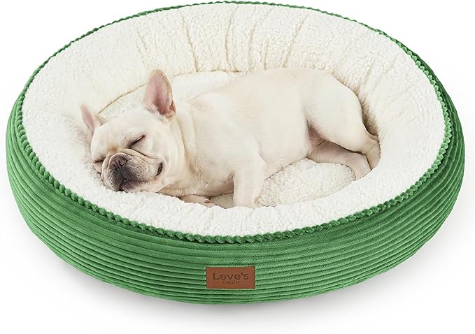 Love's cabin Round Donut Cat and Dog Cushion Bed, 30in Pet Bed by Lovescabin