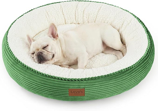 Love's cabin Round Donut Cat and Dog Cushion Bed, 30in Pet Bed by Lovescabin