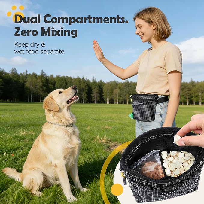 AGPTEK Dog Treat Pouch, Magnetic Dog Walking Pouch - Image 2