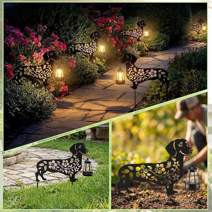 Solar Dachshund Garden Decor – Waterproof Metal Dog Yard Stake - Image 5