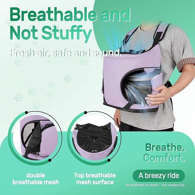YUDODO Dog Front Backpack Carrier 7-15 lbs, Soft Breathable Pet Front Facing - Image 7
