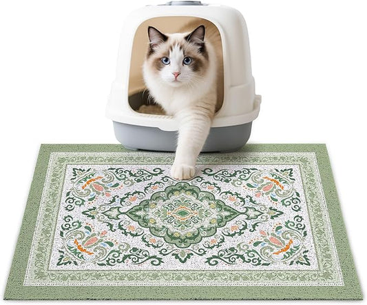 Unicorn Catcher Cat Litter Mat 24" x 15" Non-Slip Litter Box Mat Washable by UnicornCatcher