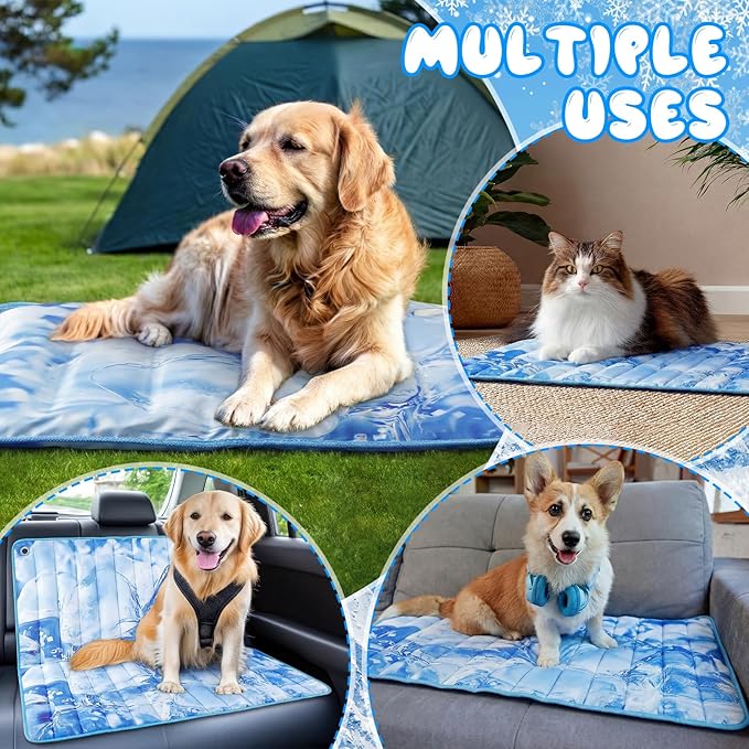 Chunful 4 Pack Dog Cooling Mat Water Injection Pet Cooling Mat - Image 7