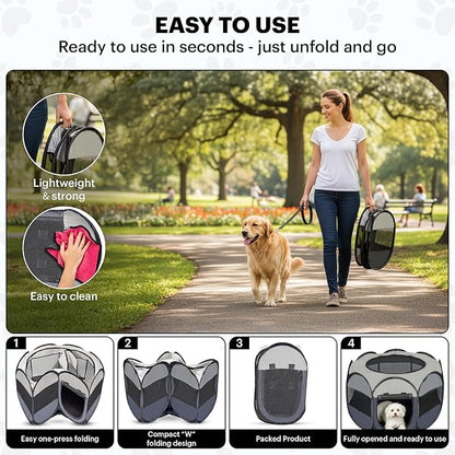 LAFYETTE. - USA Based, Dog Cat Playpen, Puppy Kitten Pet Playpen Indoor Outdoor - Image 3