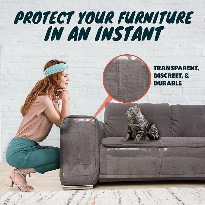 FixZilla Anti Cat Scratch Furniture Protector, Easy-to-Apply Scratching - Image 4