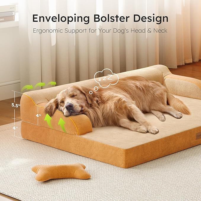 CWAWZ XL Orthopedic Dog Bed, Extra Large Dog Bed, Dual-Sided Pet Cooling Beds - Image 4